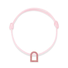 Load image into Gallery viewer, L'Arc Voyage Charm MM, 18k Rose Gold with Galerie Pink Sapphires on Silk Cord - DAVIDOR