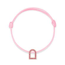Load image into Gallery viewer, L'Arc Voyage Charm MM, 18k Rose Gold with Galerie Pink Sapphires on Silk Cord - DAVIDOR