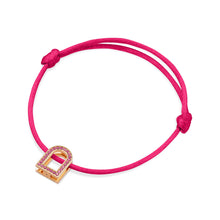 Load image into Gallery viewer, L'Arc Voyage Charm MM, 18k Rose Gold with Galerie Pink Sapphires on Silk Cord - DAVIDOR