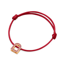 Load image into Gallery viewer, L'Arc Voyage Charm MM, 18k Rose Gold with Galerie Pink Sapphires on Silk Cord - DAVIDOR