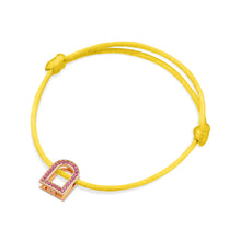 Load image into Gallery viewer, L'Arc Voyage Charm MM, 18k Rose Gold with Galerie Pink Sapphires on Silk Cord - DAVIDOR