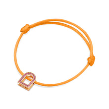 Load image into Gallery viewer, L'Arc Voyage Charm MM, 18k Rose Gold with Galerie Pink Sapphires on Silk Cord - DAVIDOR
