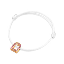 Load image into Gallery viewer, L'Arc Voyage Charm MM, 18k Rose Gold with Galerie Pink Sapphires on Silk Cord - DAVIDOR