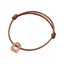 Load image into Gallery viewer, L'Arc Voyage Charm MM, 18k Rose Gold with Galerie Pink Sapphires on Silk Cord - DAVIDOR