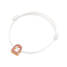 Load image into Gallery viewer, L'Arc Voyage Charm MM, 18k Rose Gold with Galerie Pink Sapphires on Silk Cord - DAVIDOR
