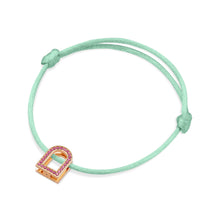 Load image into Gallery viewer, L'Arc Voyage Charm MM, 18k Rose Gold with Galerie Pink Sapphires on Silk Cord - DAVIDOR