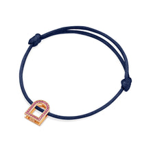 Load image into Gallery viewer, L'Arc Voyage Charm MM, 18k Rose Gold with Galerie Pink Sapphires on Silk Cord - DAVIDOR