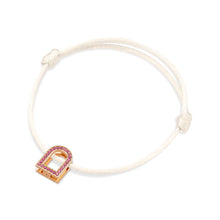Load image into Gallery viewer, L'Arc Voyage Charm MM, 18k Rose Gold with Galerie Pink Sapphires on Silk Cord - DAVIDOR