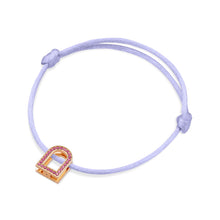 Load image into Gallery viewer, L'Arc Voyage Charm MM, 18k Rose Gold with Galerie Pink Sapphires on Silk Cord - DAVIDOR