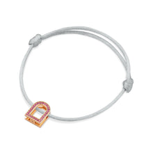 Load image into Gallery viewer, L'Arc Voyage Charm MM, 18k Rose Gold with Galerie Pink Sapphires on Silk Cord - DAVIDOR