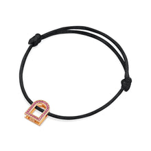Load image into Gallery viewer, L'Arc Voyage Charm MM, 18k Rose Gold with Galerie Pink Sapphires on Silk Cord - DAVIDOR