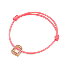 Load image into Gallery viewer, L'Arc Voyage Charm MM, 18k Rose Gold with Galerie Pink Sapphires on Silk Cord - DAVIDOR