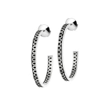 Load image into Gallery viewer, L'Arc de DAVIDOR Creole Earring MM, 18k White Gold with Lacquered Ceramic - DAVIDOR