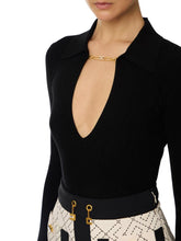 Load image into Gallery viewer, Top in ribbed knit fabric with openwork details