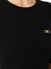 Load image into Gallery viewer, Ribbed knit top with breast pocket