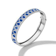 Load image into Gallery viewer, L'Arc de DAVIDOR Bangle MM, 18k White Gold with Lacquered Ceramic and Palais Diamonds - DAVIDOR