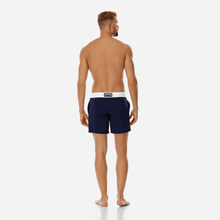 Load image into Gallery viewer, Flat Belt Stretch Swim Trunk Tricolor