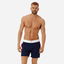 Load image into Gallery viewer, Flat Belt Stretch Swim Trunk Tricolor