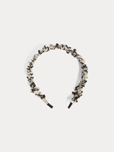Load image into Gallery viewer, Jovie headband in black Liberty fabric in organic cotton