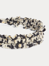Load image into Gallery viewer, Jovie headband in black Liberty fabric in organic cotton