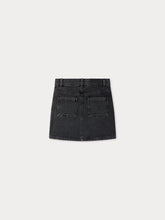 Load image into Gallery viewer, Dexie black organic cotton denim skirt