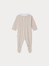 Load image into Gallery viewer, Tilouan velvet pajamas with rabbit embroidery collar in organic cotton