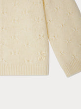 Load image into Gallery viewer, Tibile round neck cardigan with a decorative stitch