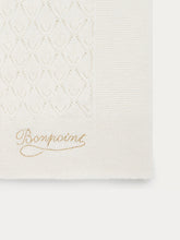 Load image into Gallery viewer, Blanket with Openwork Pattern for Baby milk white