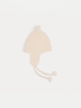 Load image into Gallery viewer, Cashmere Baby beanie hat milk white with pompoms