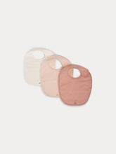 Load image into Gallery viewer, Set of Three Cotton Bibs for Baby pale pink