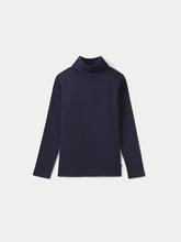 Load image into Gallery viewer, Thin turtleneck sweater navy