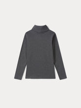 Load image into Gallery viewer, Thin turtleneck sweater dark heathered gray