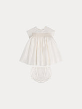 Load image into Gallery viewer, Silk Taffeta Dress for Baby milk white