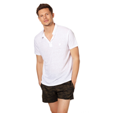 Load image into Gallery viewer, Linen Jersey Polo Solid