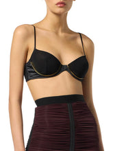 Load image into Gallery viewer, Bra in jersey and satin fabrics with jewel detail