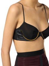Load image into Gallery viewer, Bra in jersey and satin fabrics with jewel detail