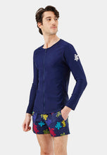 Load image into Gallery viewer, UV Protection Long Sleeves Zipper Rashguard Solid