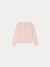 Load image into Gallery viewer, Luella cardigan with round neck and pointelle knit in cashmere