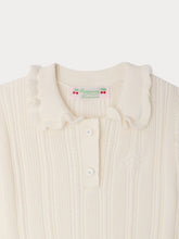 Load image into Gallery viewer, Lobelie ruffled dress in organic cotton and cashmere
