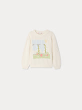 Load image into Gallery viewer, Anumati hand-embroidered garden sweater in organic cotton
