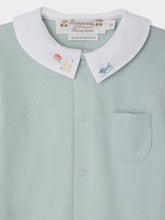 Load image into Gallery viewer, Anton hand-embroidered whale and seashell pyjamas in organic cotton