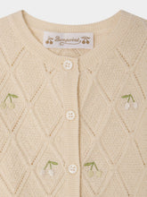Load image into Gallery viewer, Lysandra cardigan with round neck and cherry embroidery