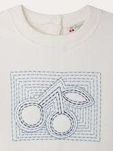 Load image into Gallery viewer, Dahlia sweatshirt embroidered with cherry in organic cotton