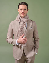 Load image into Gallery viewer, Paisley/Houndstooth Linen Silk Scarf