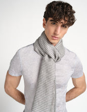Load image into Gallery viewer, Paisley/Houndstooth Linen Silk Scarf