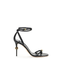 Load image into Gallery viewer, Leather sandals with jewel heel