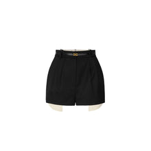 Load image into Gallery viewer, Cool wool shorts with satin details