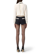 Load image into Gallery viewer, Colour-blocking shorts in double layer crêpe fabric