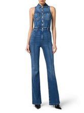 Load image into Gallery viewer, Denim bustier jumpsuit