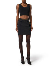 Load image into Gallery viewer, Top in ribbed knit fabric with jewel logo